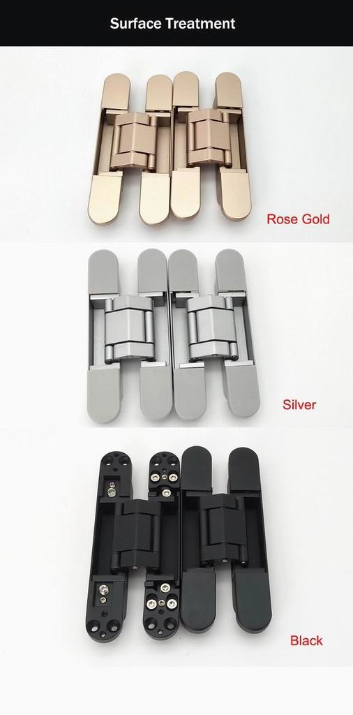 180 degree opening angle zinc alloy hiding door hinge